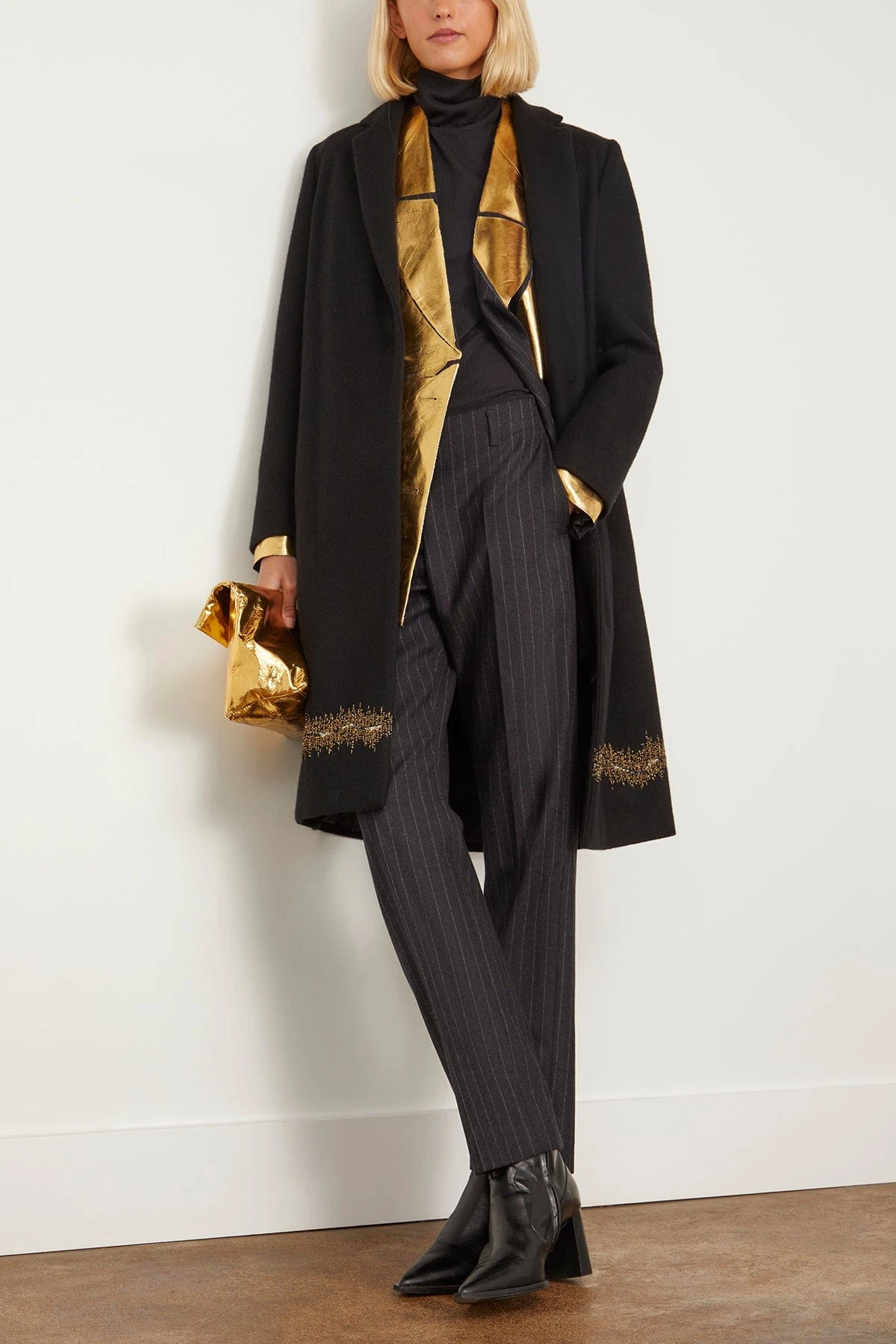 Dries Van Noten Richy Embroidery Coat In Black 4 Dries Van Noten Richy Embroidery Coat In Black - Image 2
