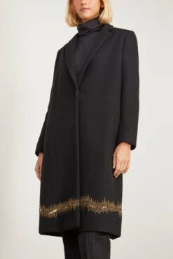 Dries Van Noten Richy Embroidery Coat In Black 9 Dries Van Noten Richy Embroidery Coat In Black -ULLA JOHNSON Shop dries RichyEmbroideryCoatinBlack 2