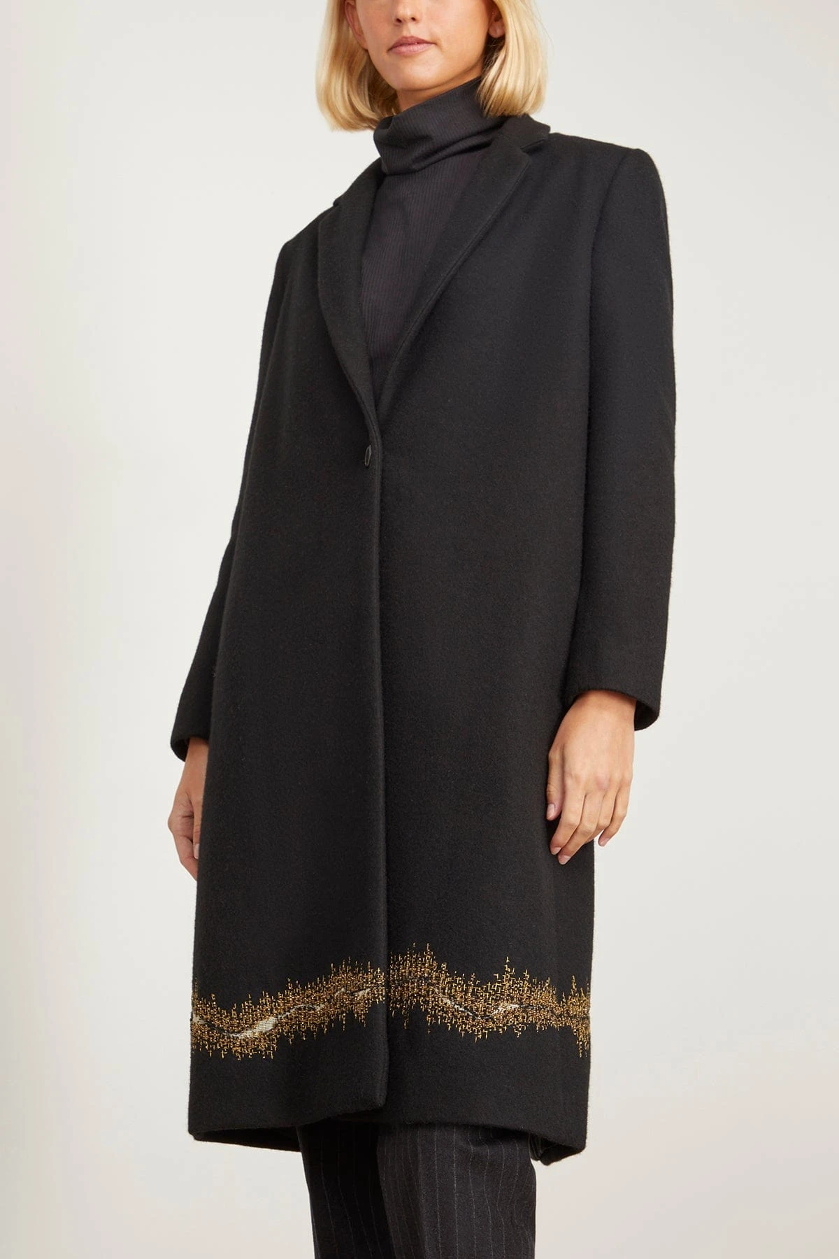 Dries Van Noten Richy Embroidery Coat In Black 5 Dries Van Noten Richy Embroidery Coat In Black - Image 3