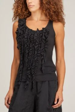 Dries Van Noten Havil Top In Black -ULLA JOHNSON Shop dries havil top in black 2