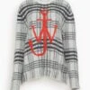 JW Anderson Tartan Check Crewneck Jumper In White/Black 2 JW Anderson Tartan Check Crewneck Jumper In White/Black -ULLA JOHNSON Shop e00bf7c84b66b4de794f62fa9b26d813
