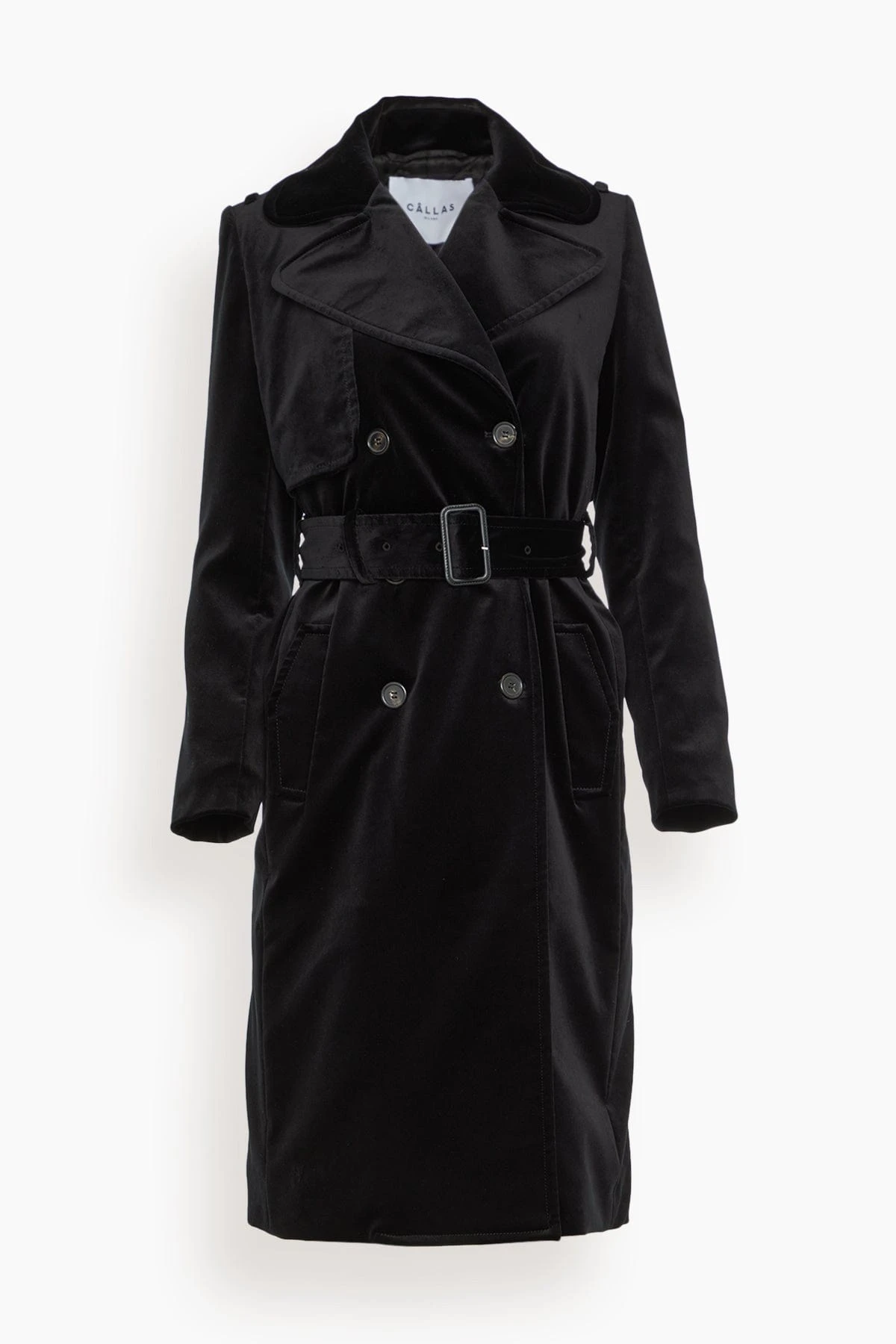 Bogart Velvet Trench Coat In Black 3 Bogart Velvet Trench Coat In Black
