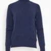 ALLUDE Mock Neck Sweater In Sapphire -ULLA JOHNSON Shop e54c87807151d2237f668885b1a88bd9