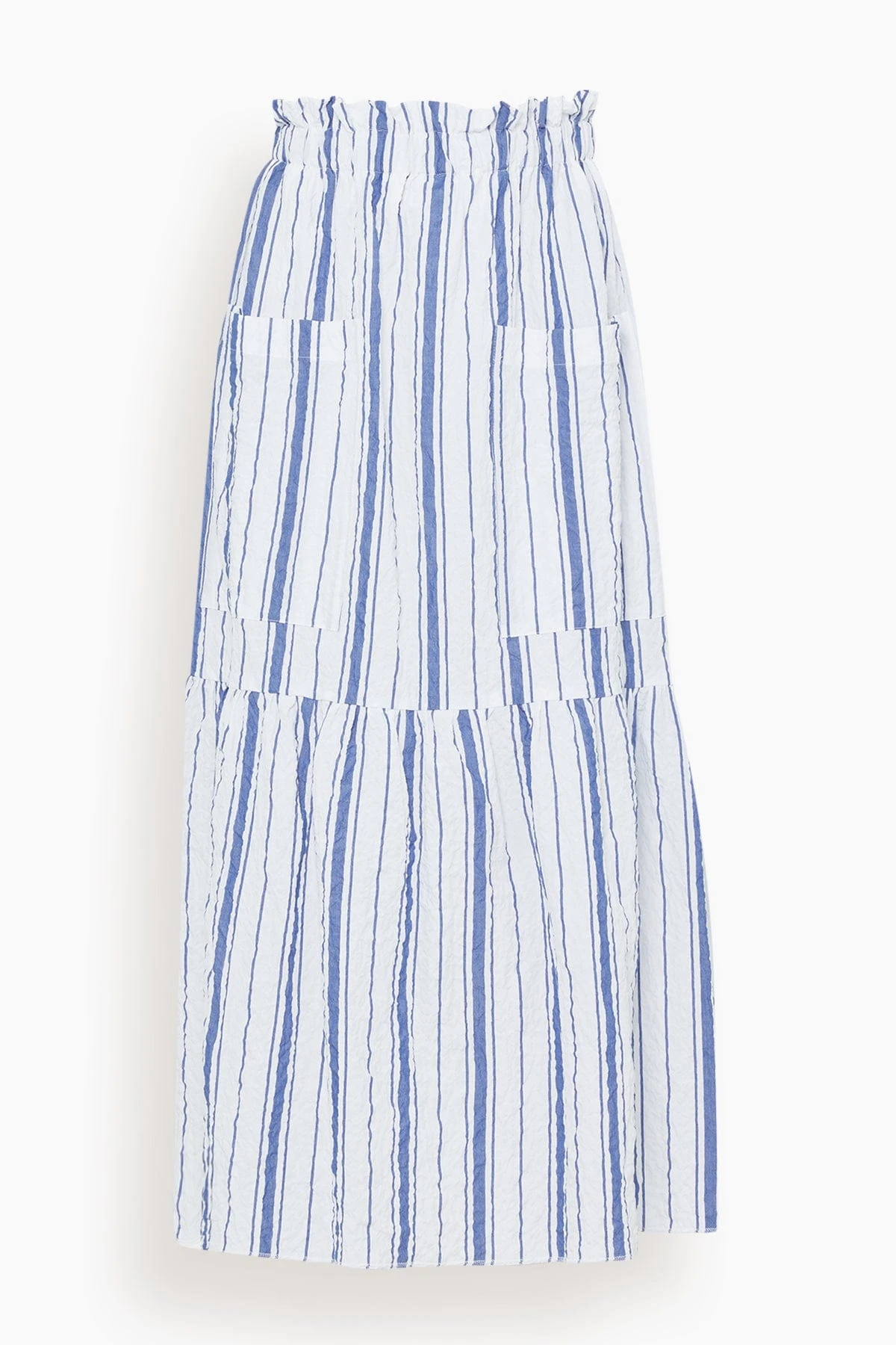Summer Skirt In White With Navy Stripes 3 Summer Skirt In White With Navy Stripes