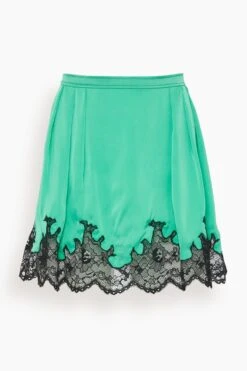 Paco Rabanne Jupe Mini Skirt In Bright Green