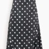Marni Small Dot Stretch Satin Skirt In Black -ULLA JOHNSON Shop ee9c31113308563fbf55ec465d70bf36