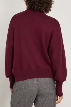 Nash Turtleneck Sweater In Dark Plum 9 Nash Turtleneck Sweater In Dark Plum -ULLA JOHNSON Shop etoileisabelmarant NashTurtleneckSweaterinDarkPlum 3