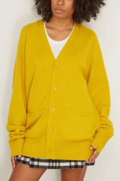 Papilli Cardigan In Sunflower -ULLA JOHNSON Shop extreme PapilliCardiganinSunflower 2