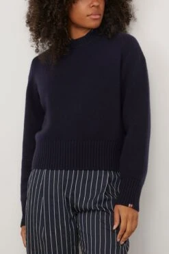 Please Sweater In Navy 8 Please Sweater In Navy -ULLA JOHNSON Shop extremecashmere PleaseSweaterinNavy 2