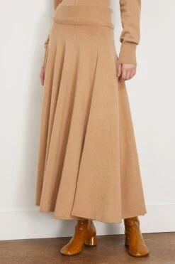 Twirl Skirt In Camel 8 Twirl Skirt In Camel -ULLA JOHNSON Shop extremecashmere TwirlSkirtinCamel 2