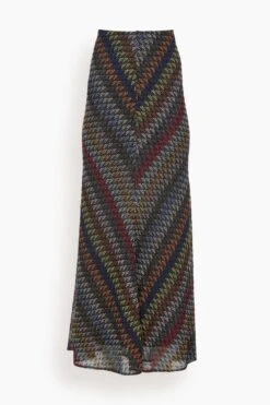 Missoni Long Skirt In Dark Base And Multi Color Relief