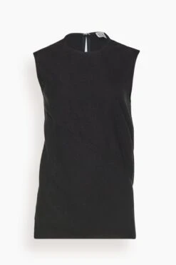 Toteme Twisted Sleeveless Top In Black