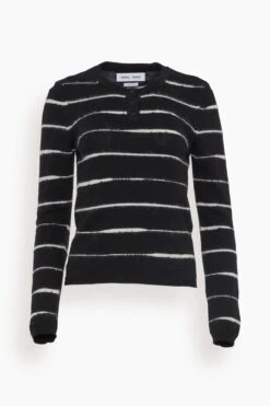 Samsoe Samsoe May Crew Neck In Black Stripe