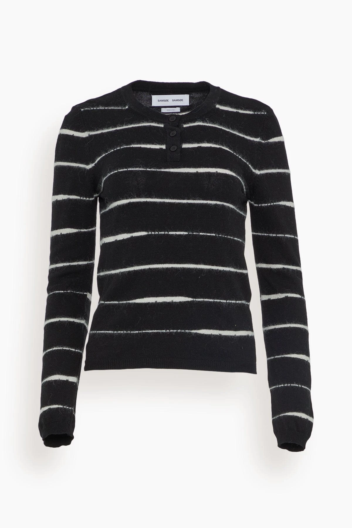 Samsoe Samsoe May Crew Neck In Black Stripe 3 Samsoe Samsoe May Crew Neck In Black Stripe