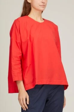 Mico Blouse In Carmine -ULLA JOHNSON Shop fabiana MicoBlouseinCarmine 2