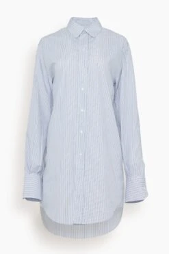 Marcela Long Shirt In Bianco/Blu