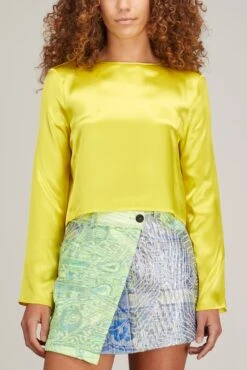 FORTE_FORTE Shining Satin Roundneck Top In Lollypop 9 FORTE_FORTE Shining Satin Roundneck Top In Lollypop -ULLA JOHNSON Shop forte shining satin roundneck top in lollypop 2