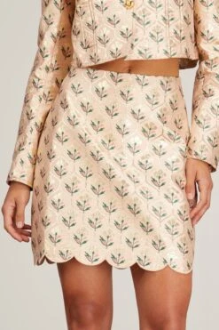 GIAMBATTISTA VALLI Skirt In Rose/Gold -ULLA JOHNSON Shop giambattista valli skirt in rose gold 2