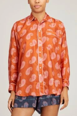 Sydney Shirt In Phoebe -ULLA JOHNSON Shop hannah SydneyShirtinPhoebe 2