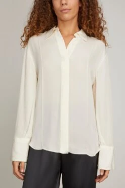 Danielle Shirt In Ivory -ULLA JOHNSON Shop heirlome DanielleShirtinIvory 2