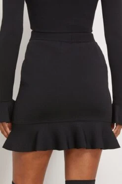 JW Anderson Ruffled Hem Mini Skirt In Black 9 JW Anderson Ruffled Hem Mini Skirt In Black -ULLA JOHNSON Shop jwanderson RuffledHemMiniSkirtinBlack 3