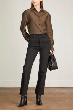 Argo Top In Brown -ULLA JOHNSON Shop khaite argo top in brown 1