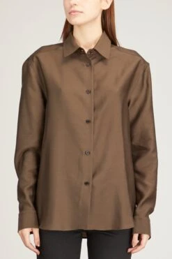 Argo Top In Brown -ULLA JOHNSON Shop khaite argo top in brown 2