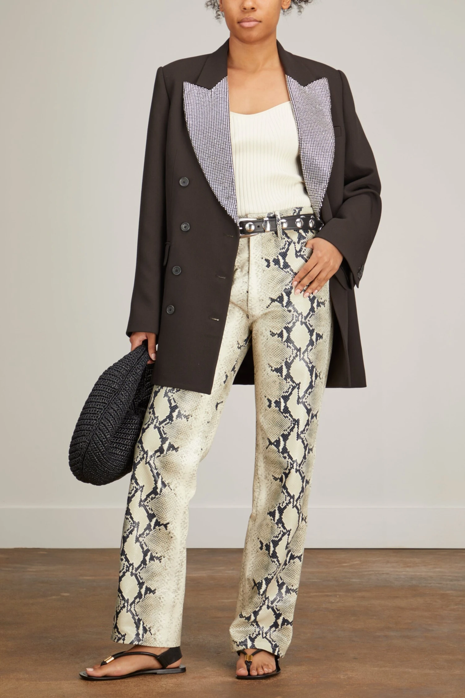 Balton Jacket With Crystals In Dark Brown 4 Balton Jacket With Crystals In Dark Brown - Image 2