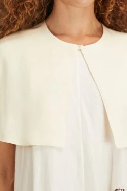 Aya Cape In White -ULLA JOHNSON Shop la collection aya cape in white 4