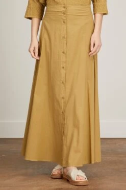 Gonna Megan Skirt In Biscotto 9 Gonna Megan Skirt In Biscotto -ULLA JOHNSON Shop labo gonna megan skirt in biscotto 2