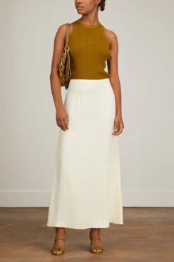 Elisabeth Skirt In Off White -ULLA JOHNSON Shop lacollection ElisabethSkirtinOffWhite 1