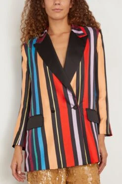 Pierre Jacket In Mix Rayures Usa -ULLA JOHNSON Shop laprestic PierreJacketinMixRayuresUsa 2