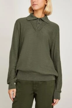 Lemaire Trompe L'oeil Jumper In Ivy Green 8 Lemaire Trompe L'oeil Jumper In Ivy Green -ULLA JOHNSON Shop leamire TrompeL oeilJumperinIvyGreen 2