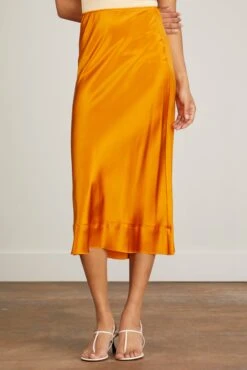 Stella Skirt In Marigold -ULLA JOHNSON Shop lee mathews stella skirt in marigold 2