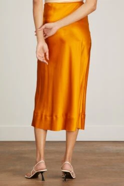 Stella Skirt In Marigold -ULLA JOHNSON Shop lee mathews stella skirt in marigold 3