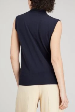 Cynthia Vest In Navy -ULLA JOHNSON Shop lisa yang cynthia vest in navy 3