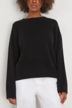 Galli Oversized Sweater In Black 8 Galli Oversized Sweater In Black -ULLA JOHNSON Shop loulou GalliOversizedSweaterinBlack 2