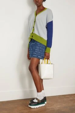 Marni Iconic Cashmere Cardigan In Illusion Blue -ULLA JOHNSON Shop marni IconicCashmereCardiganinIllusionBlue 1
