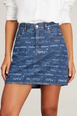 Marni Skirt In Iris Blue -ULLA JOHNSON Shop marni SkirtinIrisBlue 2