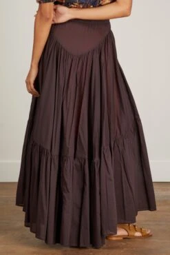 Deia Skirt In Brown 10 Deia Skirt In Brown -ULLA JOHNSON Shop mimiliberte DeiaSkirtinBrown 3