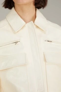 Boxy Heavy Leather Jacket In White -ULLA JOHNSON Shop minuit BoxyHeavyLeatherJacketinWhite 4 1