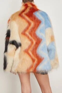 Missoni Coat In Brown Base Multicolored Zigzag -ULLA JOHNSON Shop missoni CoatinBrownBaseMulticoloredZigzag 3