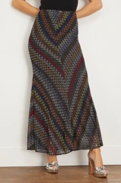 Missoni Long Skirt In Dark Base And Multi Color Relief -ULLA JOHNSON Shop missoni LongSkirtinDarkBaseandMultiColorRelief 2