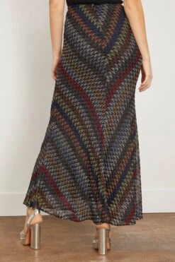 Missoni Long Skirt In Dark Base And Multi Color Relief -ULLA JOHNSON Shop missoni LongSkirtinDarkBaseandMultiColorRelief 3