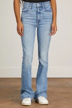 MOTHER High Waist Weekender Slice Heel Jean In Belle De Jour 9 MOTHER High Waist Weekender Slice Heel Jean In Belle De Jour -ULLA JOHNSON Shop mother HighWaistWeekenderSliceHeelJeaninBelleDeJour 2