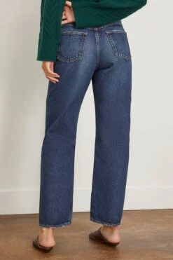 MV Boulder Wide Straight Jean In Dark Blue -ULLA JOHNSON Shop moussy MVBoulderWideStraightJeaninDarkBlue 3