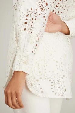 NILI LOTAN Mael Embroidered Poplin Shirt In Ivory Paisley 11 NILI LOTAN Mael Embroidered Poplin Shirt In Ivory Paisley -ULLA JOHNSON Shop nili lotan mael embroidered poplin shirt in ivory paisley 4 1