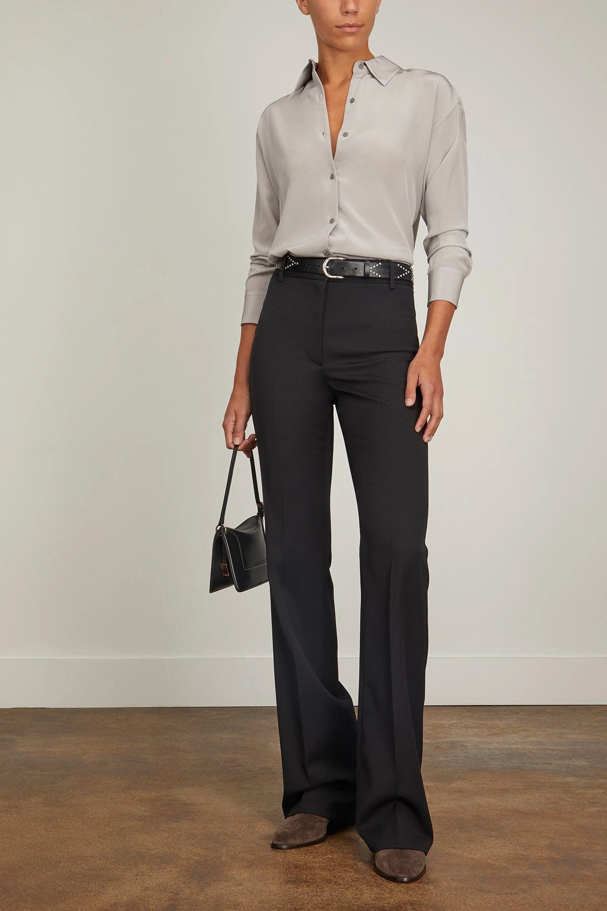 NILI LOTAN Julien Shirt In Storm Grey 4 NILI LOTAN Julien Shirt In Storm Grey - Image 2