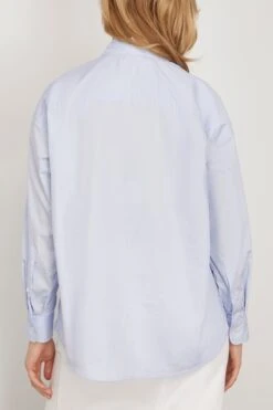 NILI LOTAN Mael Oversized Shirt In Light Blue -ULLA JOHNSON Shop nililotan MaelOversizedShirtinLightBlue 3