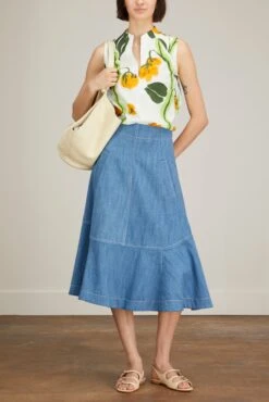 Front Page -ULLA JOHNSON Shop odeeh SkirtinLightIndigo 1